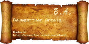Baumgartner Anzelm névjegykártya